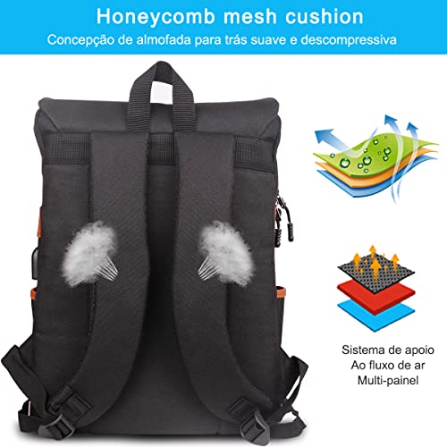 Vintage 15,6 Zoll Laptop Rucksack für Herren, Mädchen