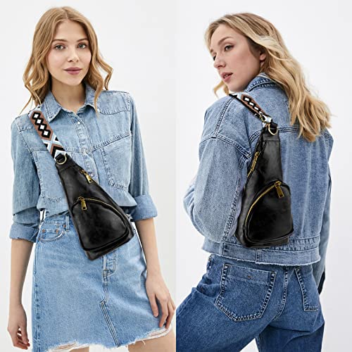 Black waterproof Holres crossbody chest bag for women