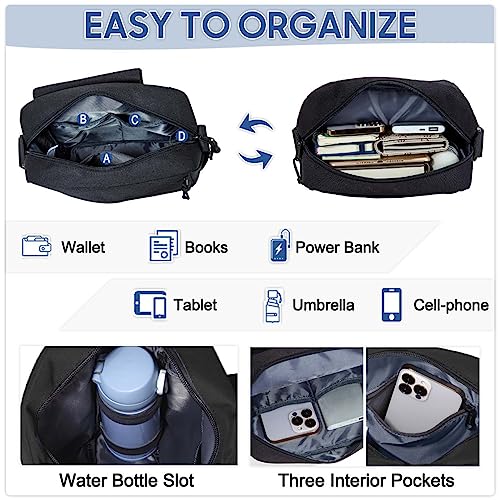 VASCHY Lightweight Casual Crossbody Shoulder Bag for Men/Women