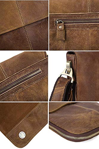 BAIGIO Men's Leather Shoulder Satchel Bag