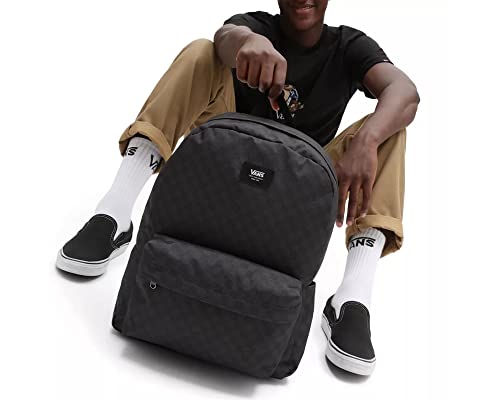 Vans Old Skool Check Backpack in Black/Charcoal, UK Size