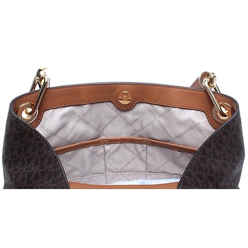Michael Kors Brown Raven Designer Handbag, 14x25.4x34.3 cm