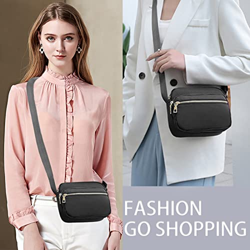 DUGEHO Women Black Crossbody Bag with Large Capacity