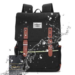 Vintage 15,6 Zoll Laptop Rucksack für Herren, Mädchen