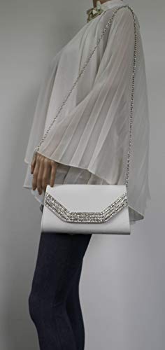 White Velvet Damen Clutch by SWANKYSWANS - One Size