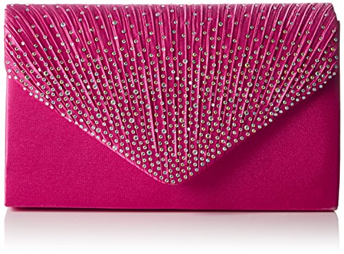 SWANKYSWANS Abby Diamante Envelope Clutch in Rose Color