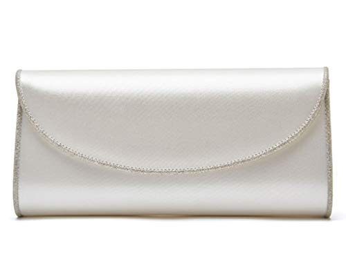 Designer Rainbow Club Viki Clutch in Ivory