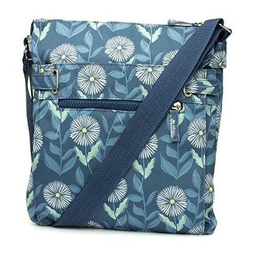 Blue Floral Print Designer Handbag - Size 1 UK