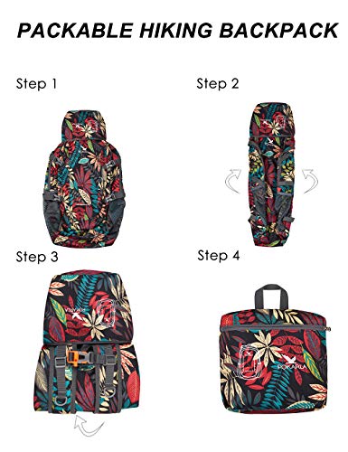POKARLA Lightweight Packable Backpack 40L Designer Handbag