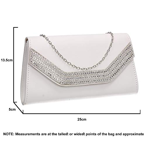 White Velvet Damen Clutch by SWANKYSWANS - One Size