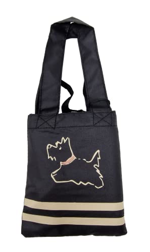 RADLEY Black Stripey Foldaway Shopper Tote Bag
