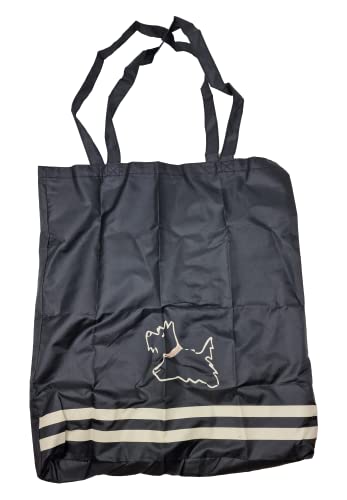 RADLEY Black Stripey Foldaway Shopper Tote Bag