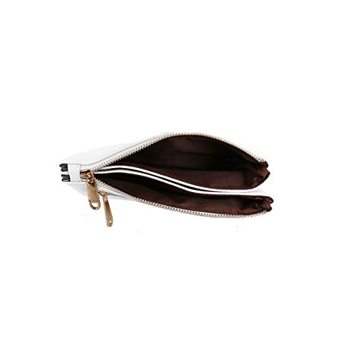 White Women's Small Clutch Bag with Adjustable Strap