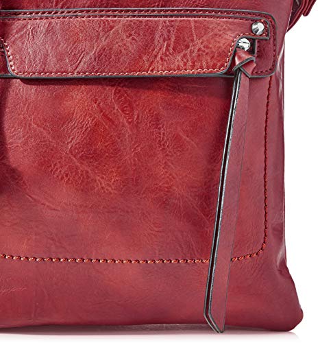 Bessie London Red Classic Crossbody Zipper Bag