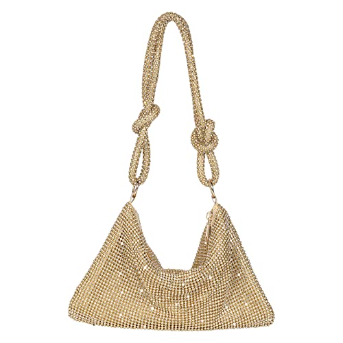 Gold sequin clutch shoulder bag for wedding party