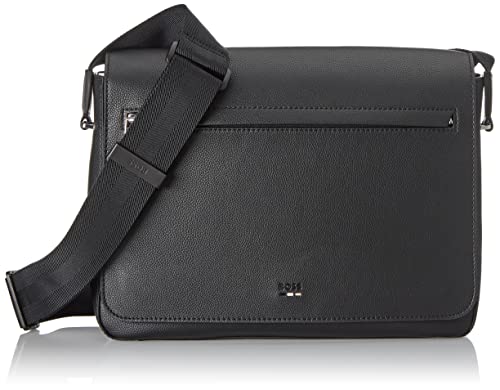 BOSS Men's Black Ray Messenger Bag, 36x8.5x27 cm