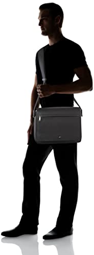 BOSS Men's Black Ray Messenger Bag, 36x8.5x27 cm