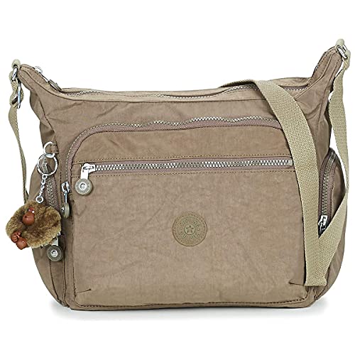 Kipling Beige Gabbie Designer Shoulder Bag, 35.5 cm