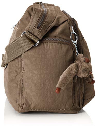 Kipling Beige Gabbie Designer Shoulder Bag, 35.5 cm