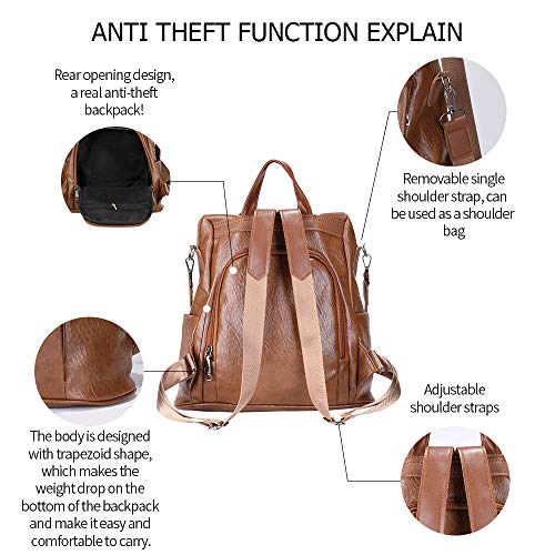 ROOSALANCE Women's Designer Handbag, Waterproof PU Leather
