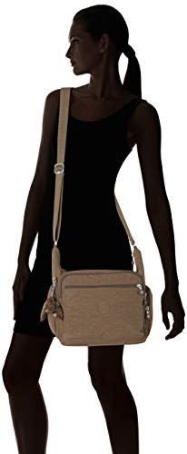 Kipling Beige Gabbie Designer Shoulder Bag, 35.5 cm