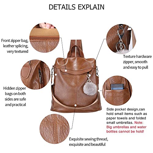 ROOSALANCE Women's Designer Handbag, Waterproof PU Leather