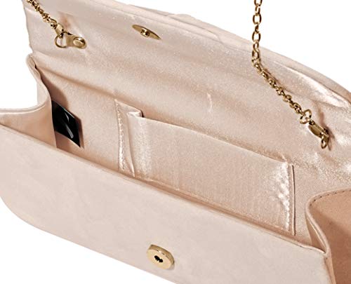 SwankySwans Nude Louise Clutch Bag, Designer Quality