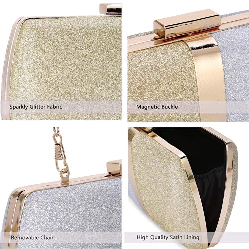Shimmering Sequin Evening Clutch Handbag for Parties and Weddings