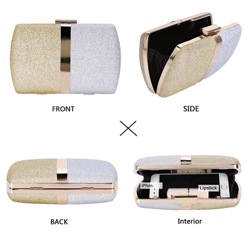 Shimmering Sequin Evening Clutch Handbag for Parties and Weddings