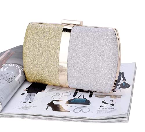 Shimmering Sequin Evening Clutch Handbag for Parties and Weddings