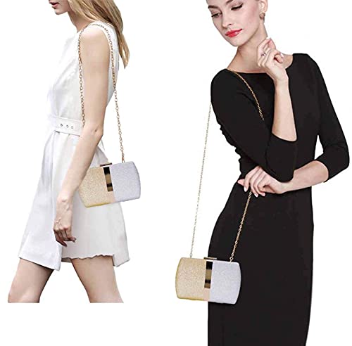 Shimmering Sequin Evening Clutch Handbag for Parties and Weddings