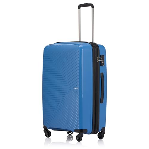 Sky Blue Designer Handbag with 4 Wheel Expandable