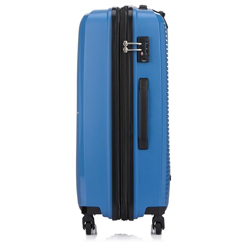 Sky Blue Designer Handbag with 4 Wheel Expandable