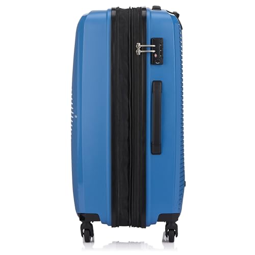 Sky Blue Designer Handbag with 4 Wheel Expandable