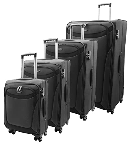 Neptune Black Designer Handbag Set - 4 Sizes