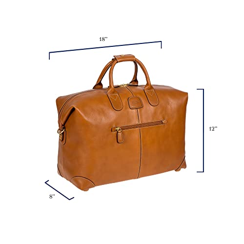 Luxury Leather Carry-on Holdall, 18 inch Size