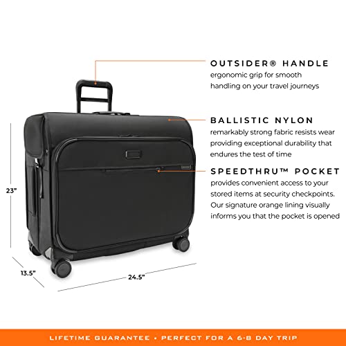 Briggs & Riley Black Wardrobe Spinner Designer Handbag