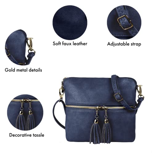 Woodland Designer Crossbody Bags - Navy Blue