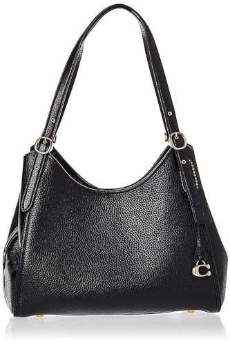 Black COACH Leather Shoulder Bag - Soft Pebble Material