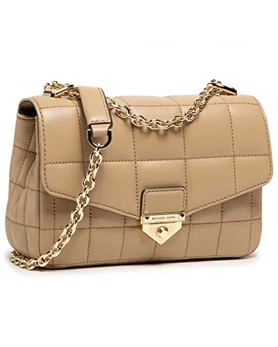Michael Kors Small Quilted Leather Shoulder Bag - Camel