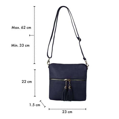 Woodland Designer Crossbody Bags - Navy Blue