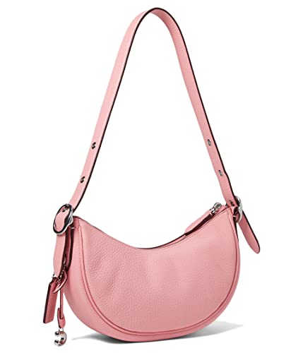 COACH Luna Shoulder Bag, Pink Flower, Soft Pebble Leather