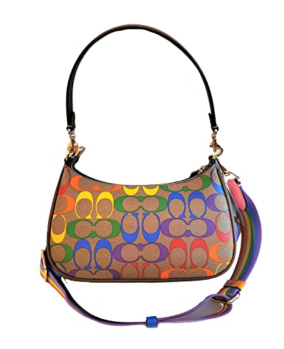 COACH Teri Shoulder Bag in Signature Canvas, Khaki