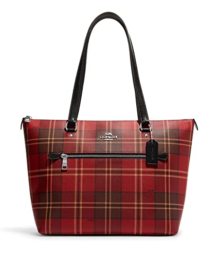 Coach Gallery Tote Shoulder Bag, Red/Black Multi