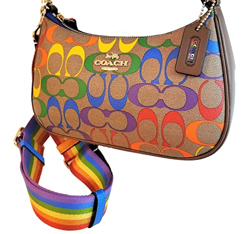 COACH Teri Shoulder Bag in Signature Canvas, Khaki