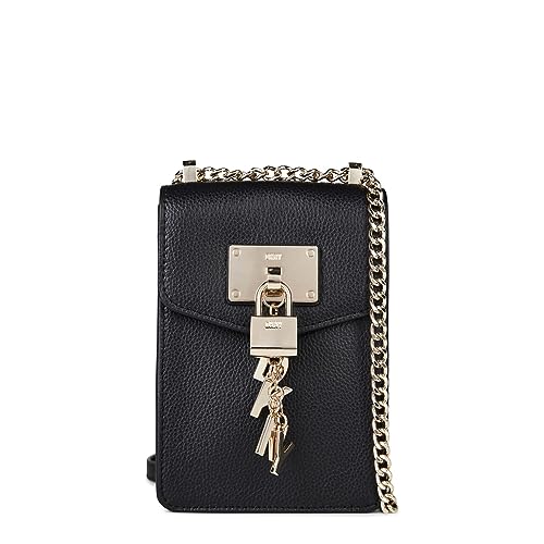 DKNY Women's Black/Gold Elissa Crossbody Handbag, Small Size