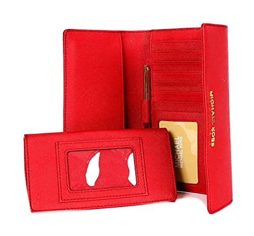 Michael Kors Red Jet Set Travel Wallet