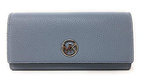 Michael Kors Pale Blue Leather Flap Designer Purse