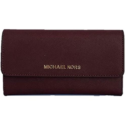 Michael Kors Jet Set Large Trifold Wallet - Merlot