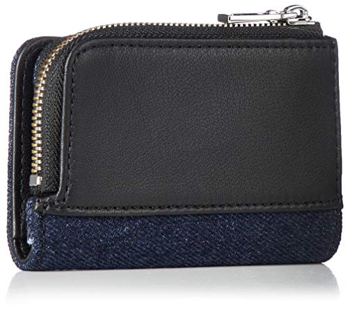 Diesel Men's Blue/Black Denimage L-Zip Key Wallet